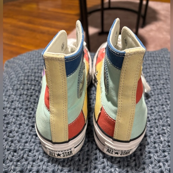 Platform Colorblock Converse High-Tops - Picture 2 of 7